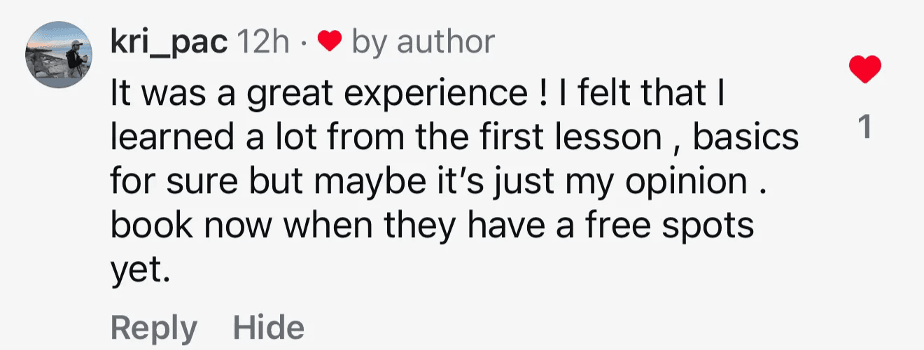 Customer review screenshot showing positive feedback - Image from Notion (3).png