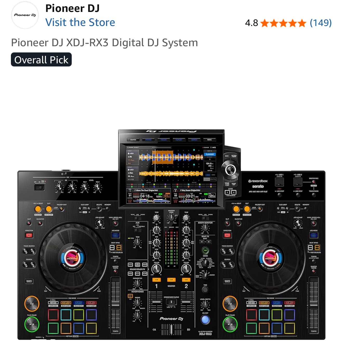 Pioneer DJ XDJ-RX3 Digital DJ System